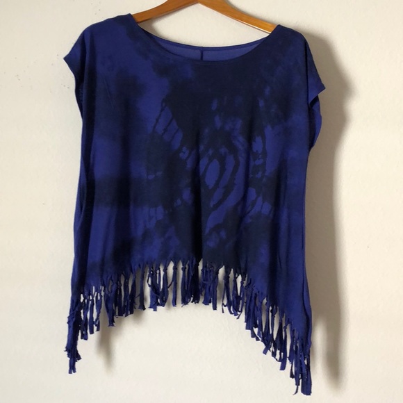 Tops - Purple Fringe Shirt Sz Small